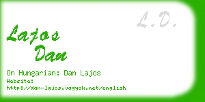 lajos dan business card